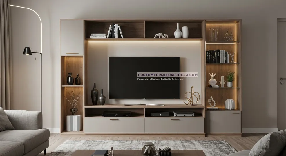 Jasa Pembuatan Cabinet Tv besar Jogja